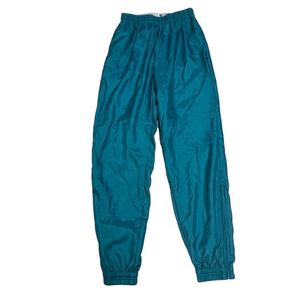 Prince Pants - VINTAGE Prince Sportswear Trackpants Womens Medium Teal Windbreaker Tennis 90s